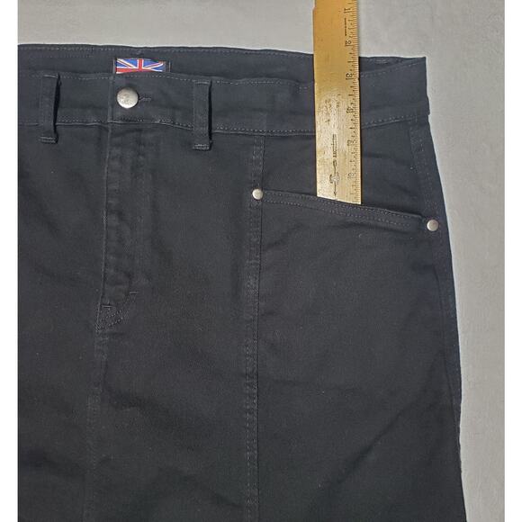 Vintage 90s Ice Cool Denim Maxi Skirt Plus Sz 20/EU 38 Made in UK Grunge Retro - Picture 9 of 11